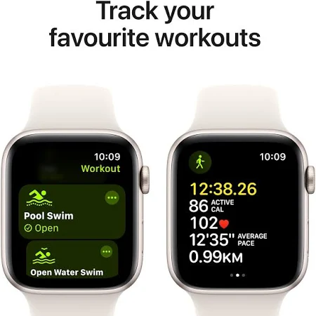 APPLE WATCH SERIES 11 GPS 42MM 2025 SILVER ALUMINIUM CASE WITH STARLIGHT SPORT BAND S/M MEW34 - Image 4