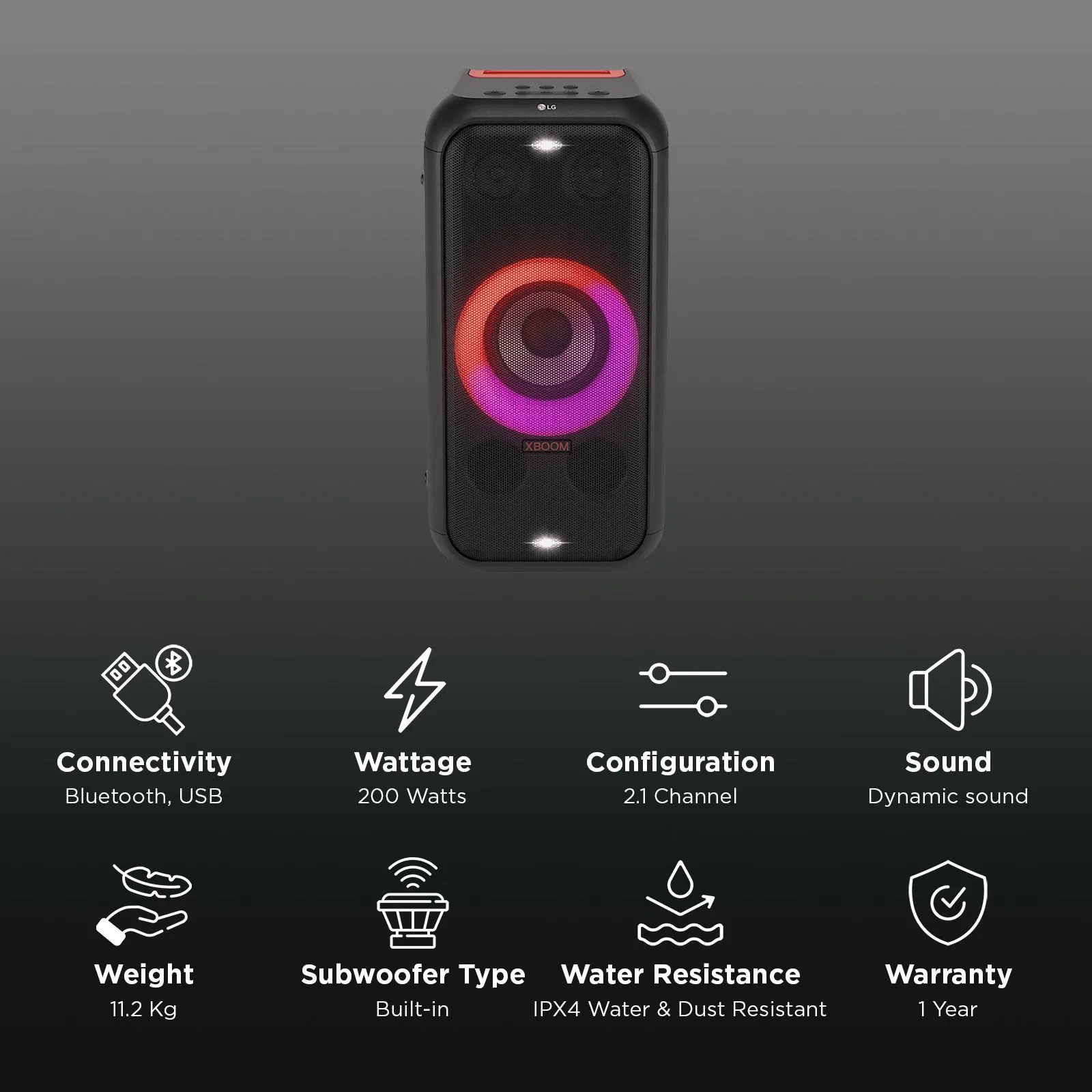 LG XBOOM PARTY SPEAKER WITH BLUETOOTH XL5S - Image 5