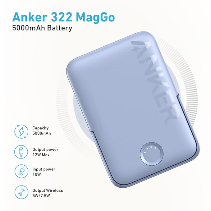 ANKER MAGGO 5000MAH 7.5W POWERBANK WHITE A1618H21 - Image 6