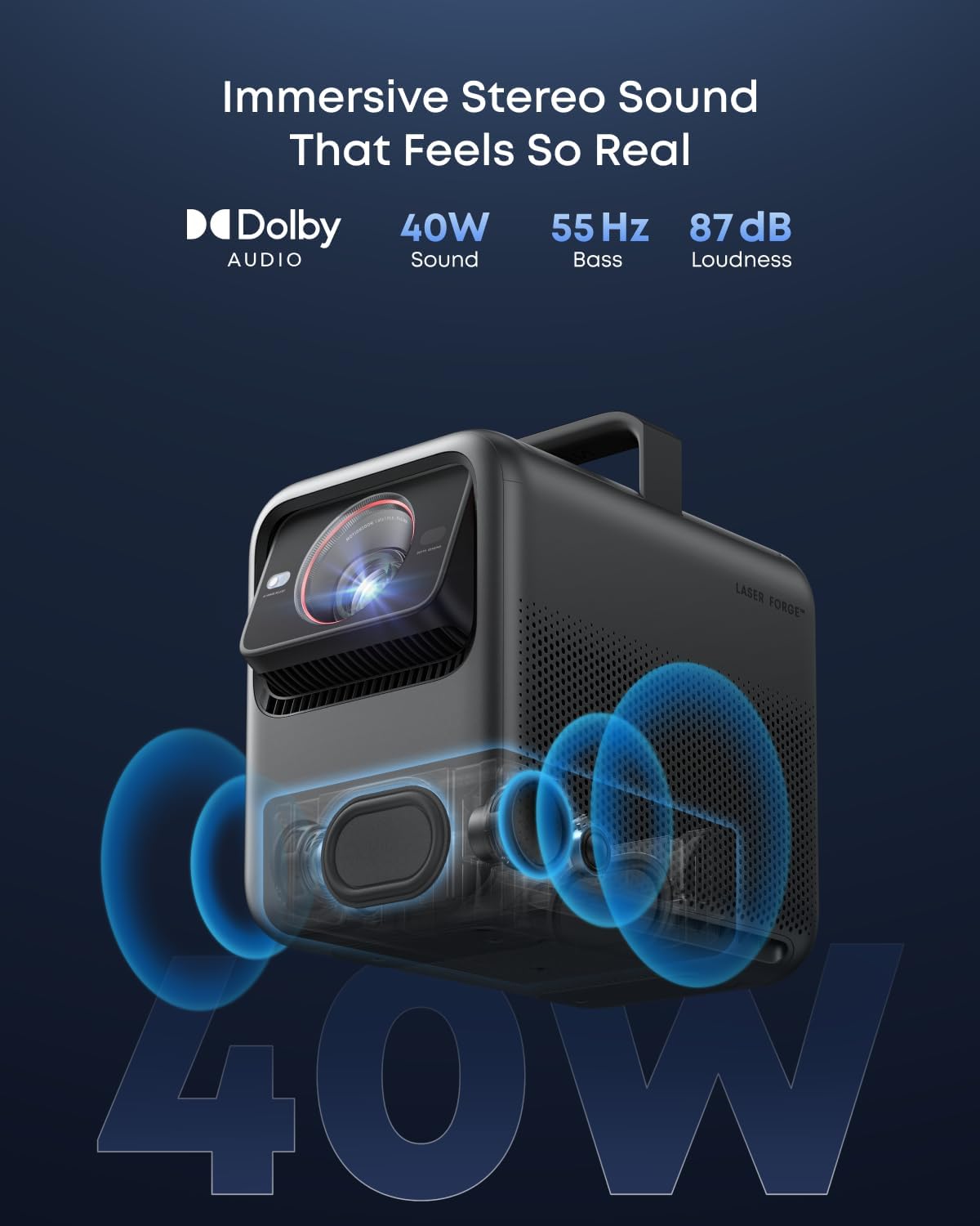ANKER NEBULA X1 4K TRIPLE LASER SMART PROJECTOR BLACK/GRAY D23512F1 - Image 7
