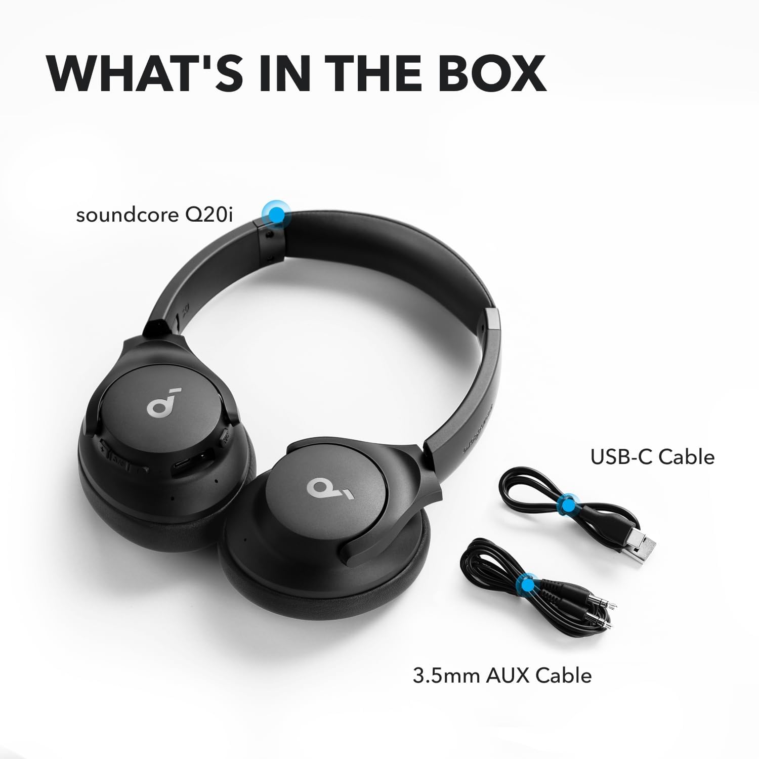 ANKER SOUNDCORE Q20I WIRELESS NOISE CANCELLING HEADPHONE WHITE A3004H22 - Image 10