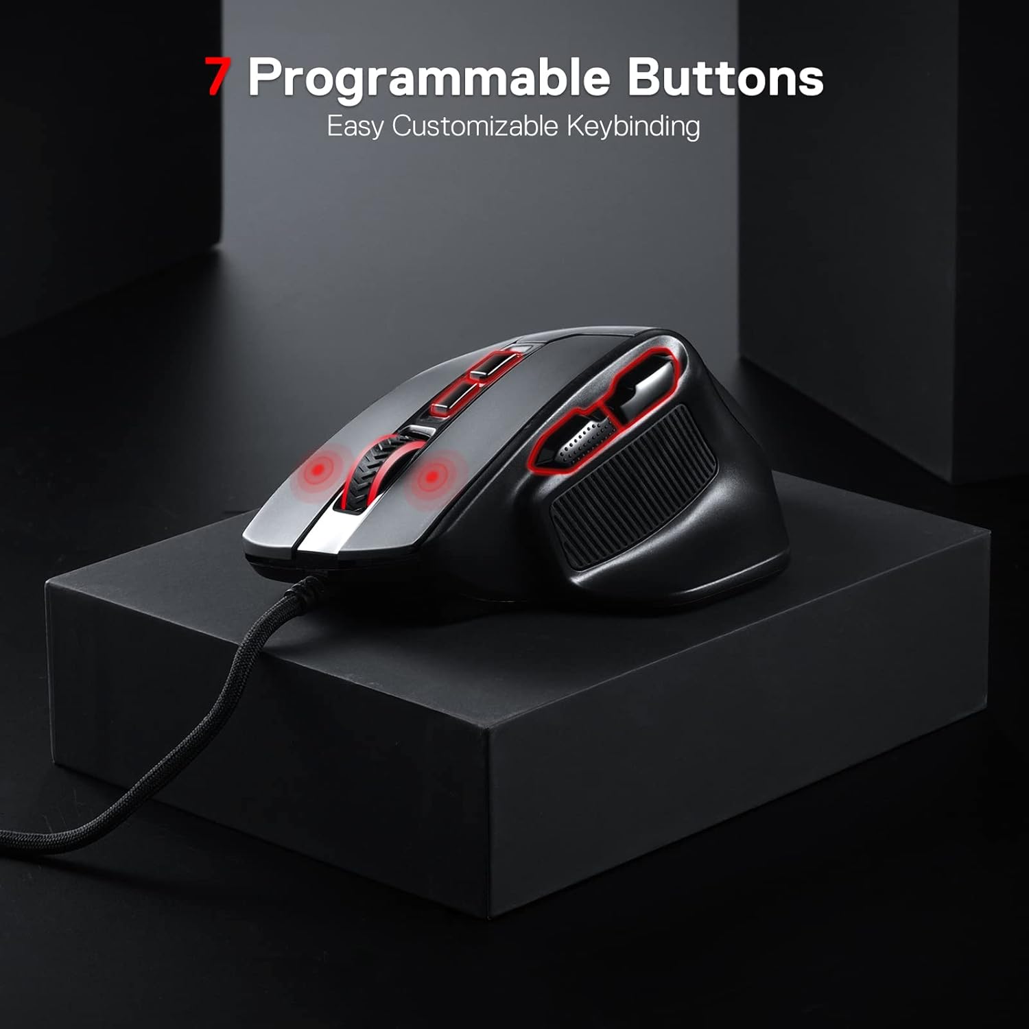 REDRAGON BULLSEYE PRO WIRELESS GAMING MOUSE BLACK M806RGB-PRO - Image 8