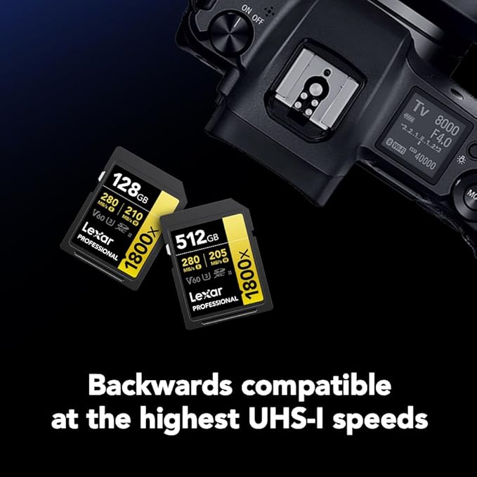 LEXAR PROFESSIONAL 1800X SDXC™ UHS-II CARDS UP TO 280MB/S READ 205MB/S WRITE U3 V60 4K - 512GB LSD1800512G-BNNNG - Image 7