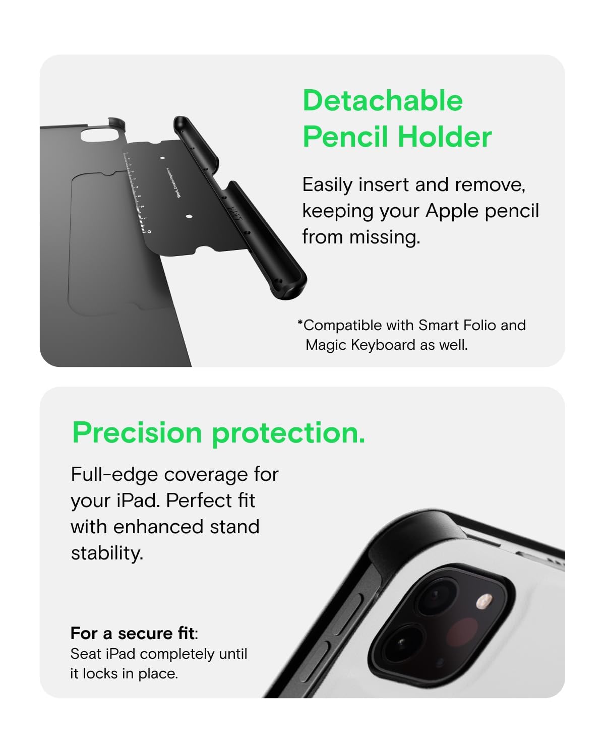 MUTURAL IPAD AIR 13 INCH (M2) QING YA SERIES FOLIO CASE WITH HIDDEN STYLUS SLOT BLACK - Image 7