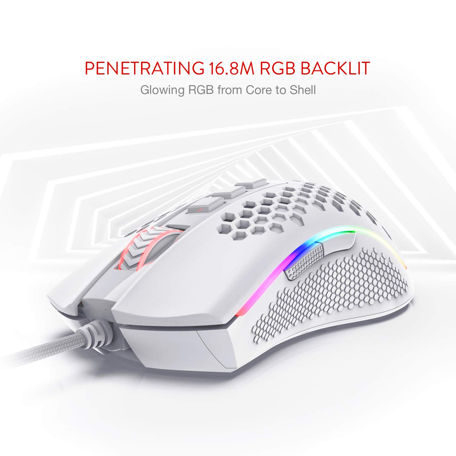 REDRAGON STORM HONEYCOMB WIRED GAMING MOUSE M808-RGB - Image 7