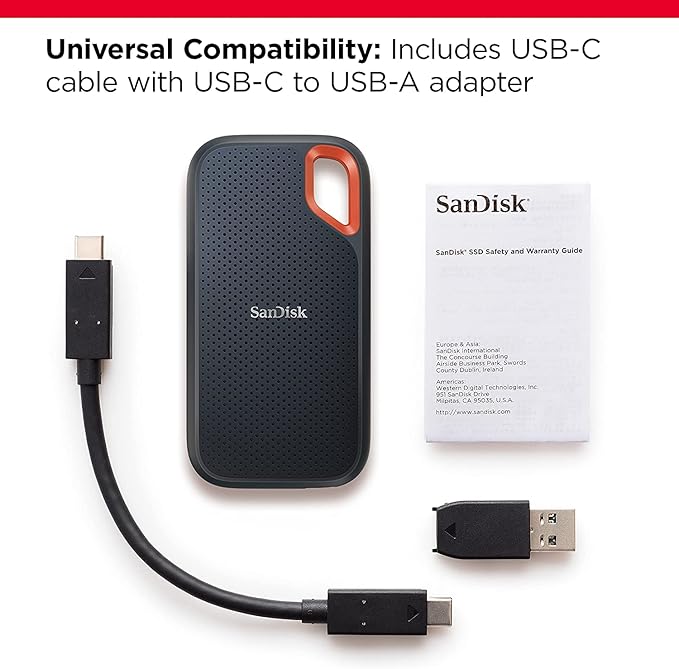 SANDISK EXTREME 2TB PORTABLE SSD UP TO 1050 MBS SDSSDE61-2T00-G25 - Image 3