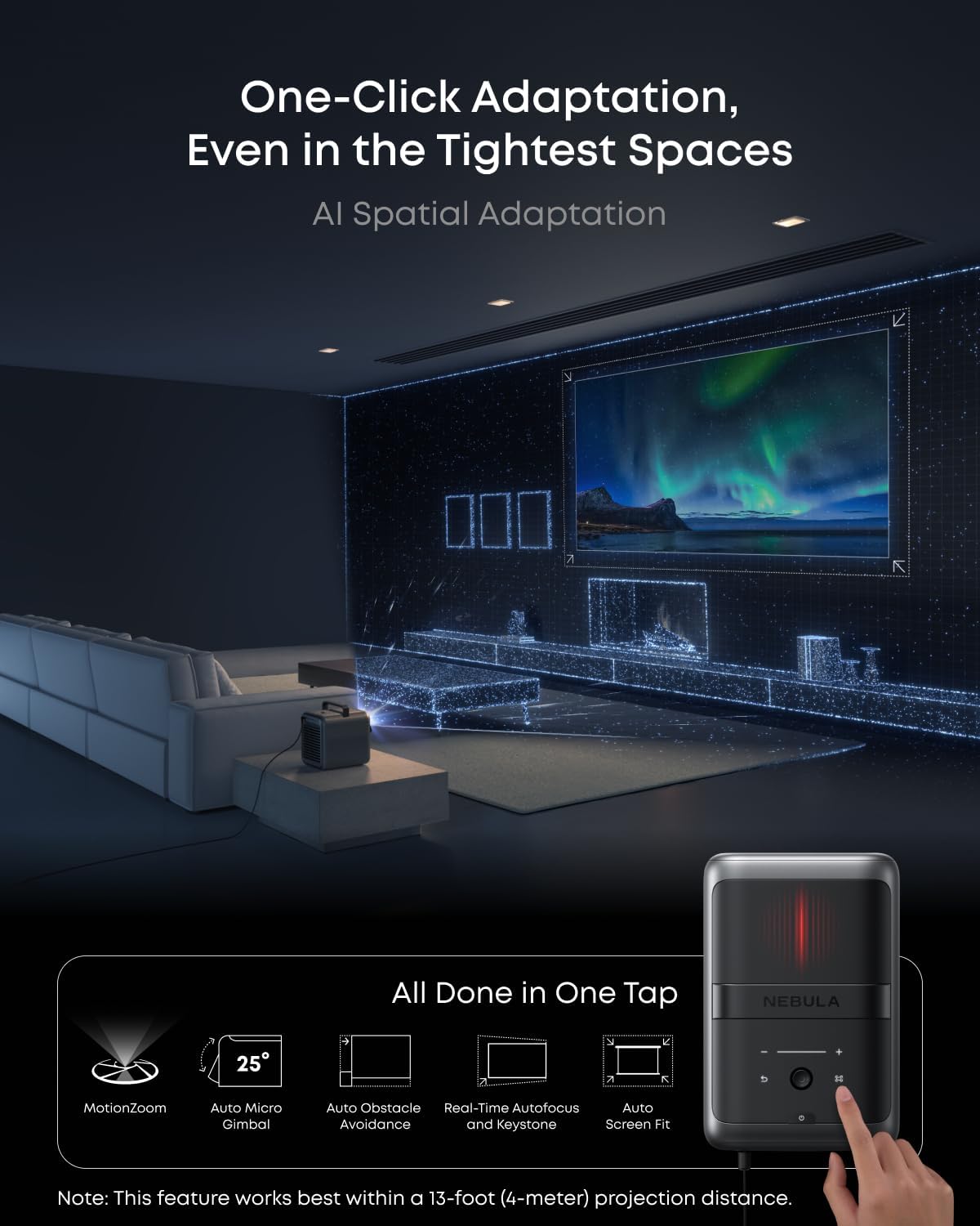 ANKER NEBULA X1 4K TRIPLE LASER SMART PROJECTOR BLACK/GRAY D23512F1 - Image 4
