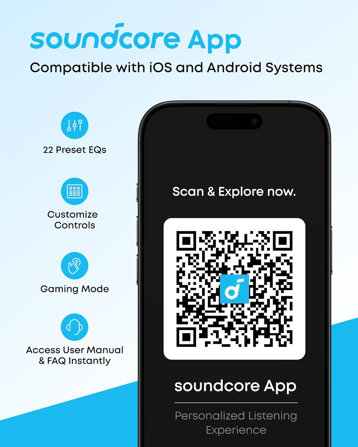 ANKER SOUNDCORE Q20I WIRELESS NOISE CANCELLING HEADPHONE WHITE A3004H22 - Image 3