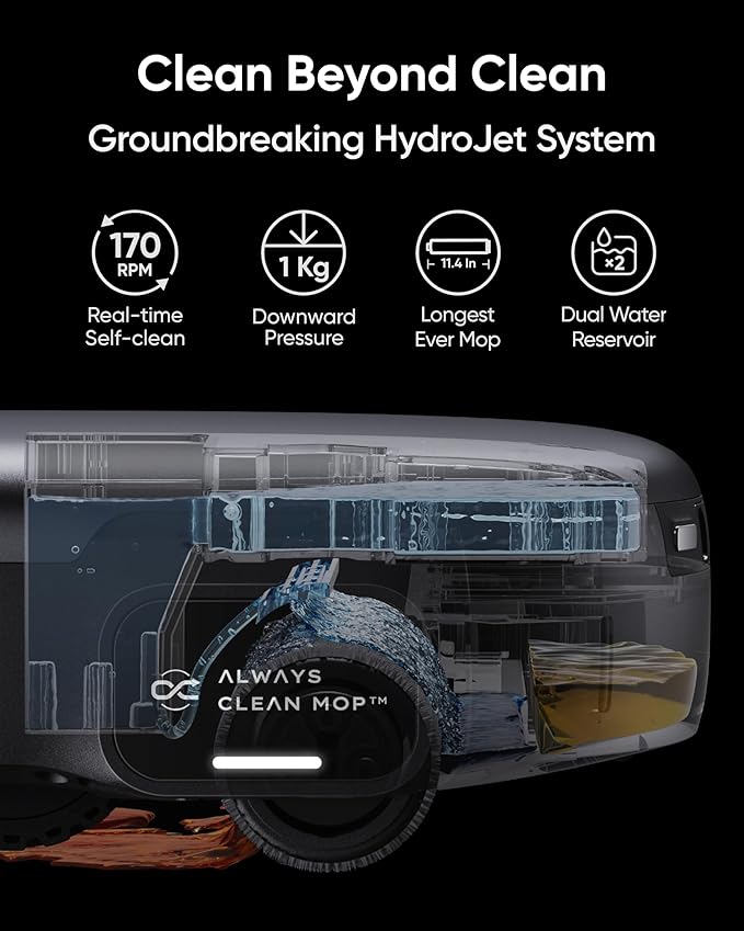 EUFY S1 PRO FLOOR WASHING ROBOT VACUUM WITH ALL IN ONE STATION BLACK T2080G11 - Image 2