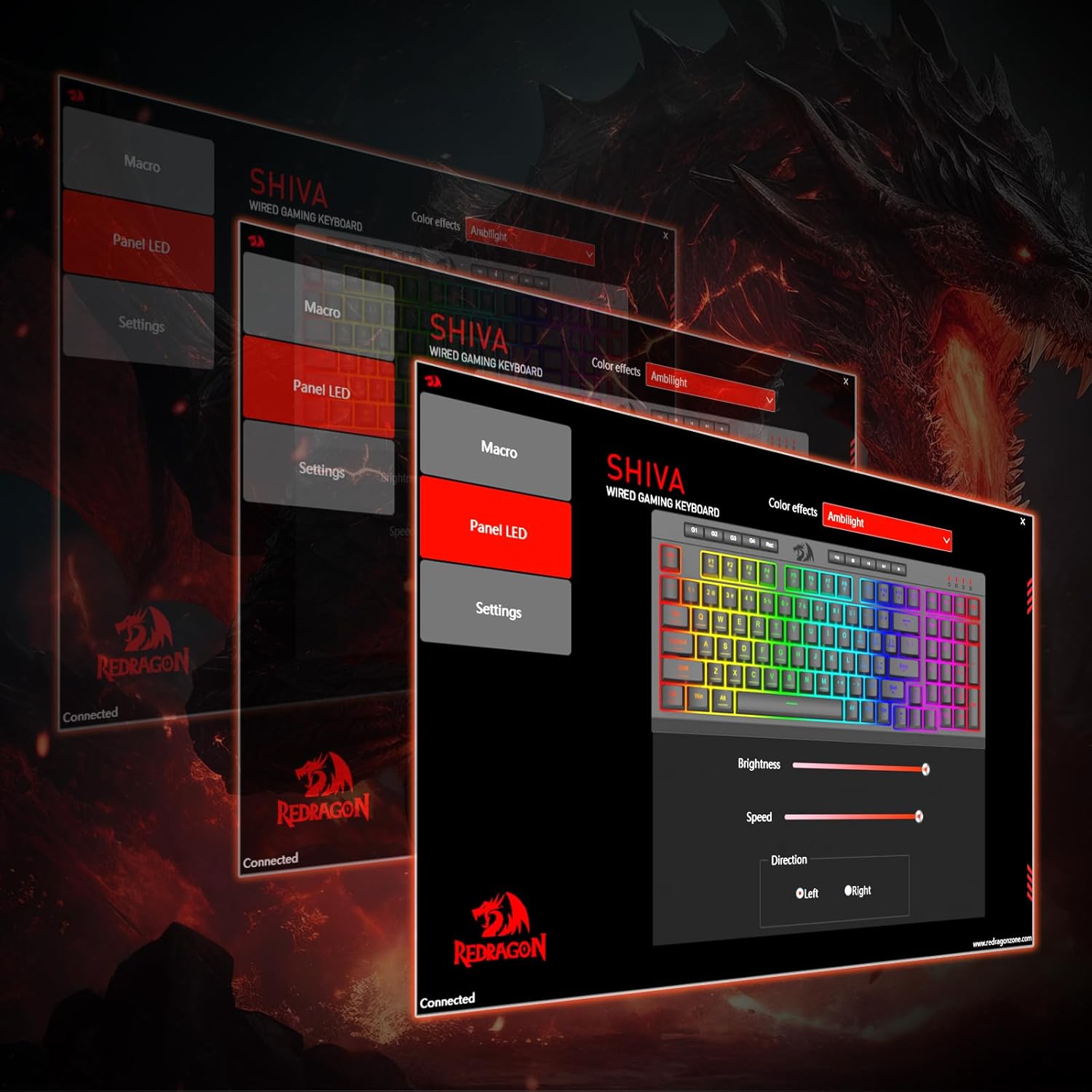 REDRAGON SHIVA 98 KEYS RGB WIRED GAMING KEYBOARD BLACK K515-RGB - Image 8