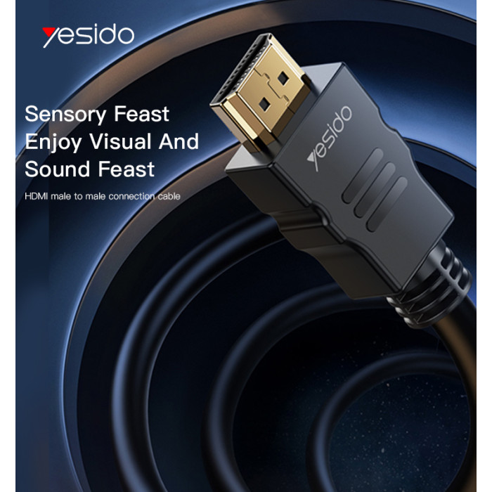 YESIDO HDMI TO HDMI 1.5M CABLE BLACK HM09 - Image 2