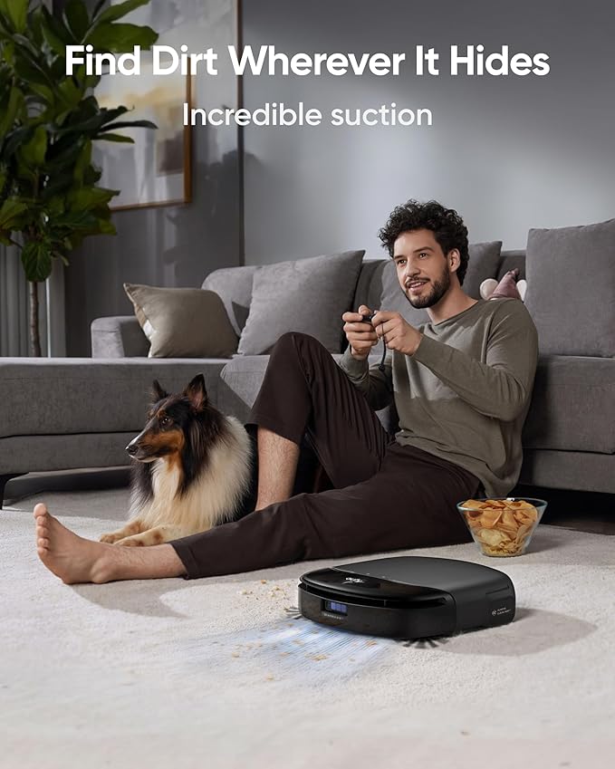 EUFY S1 PRO FLOOR WASHING ROBOT VACUUM WITH ALL IN ONE STATION BLACK T2080G11 - Image 6