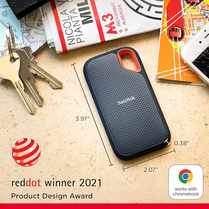 SANDISK EXTREME PORTABLE SSD 4TB 1050MB/S SDSSDE61-4T00-G25 - Image 2