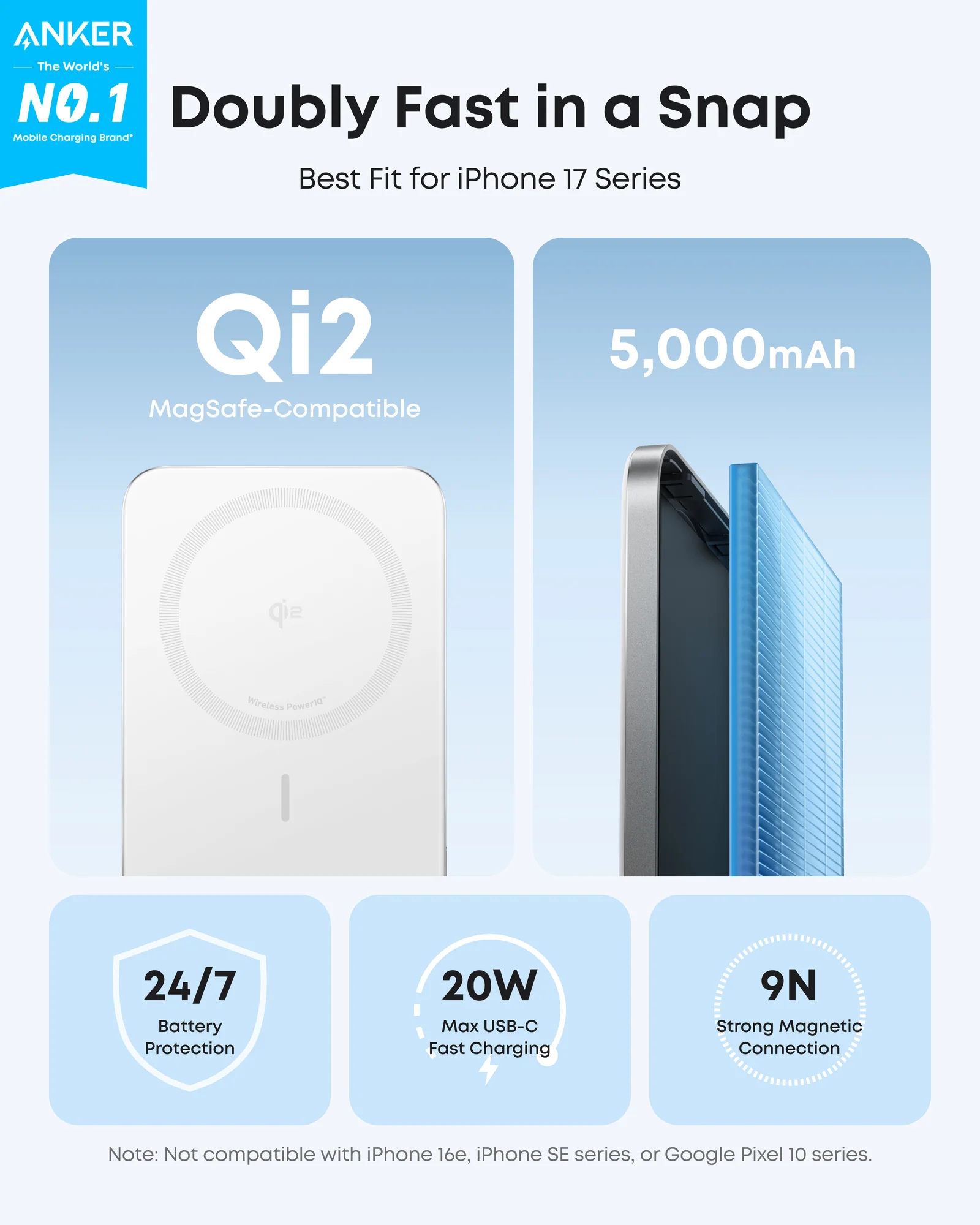 ANKER NANO POWER BANK 5K MAGGO SLIM WHITE A1665H21 - Image 2