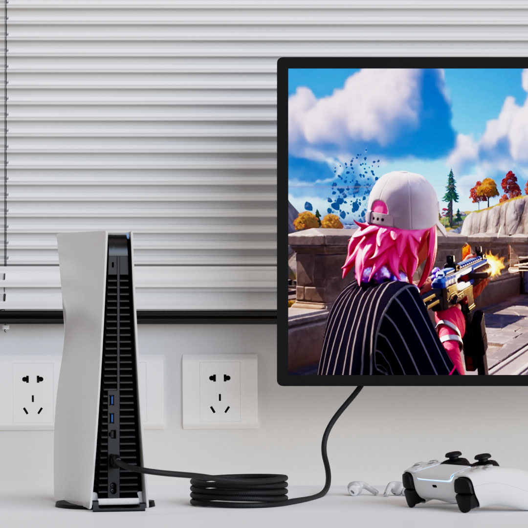 BLUPEBBLE 16K HDMI TO HDMI 2.2 ALUMINUM HOUSING SUPPORT 16K/60Z CABLE 2M BLACK BP-HD16KGEN2-AG2-BK - Image 4
