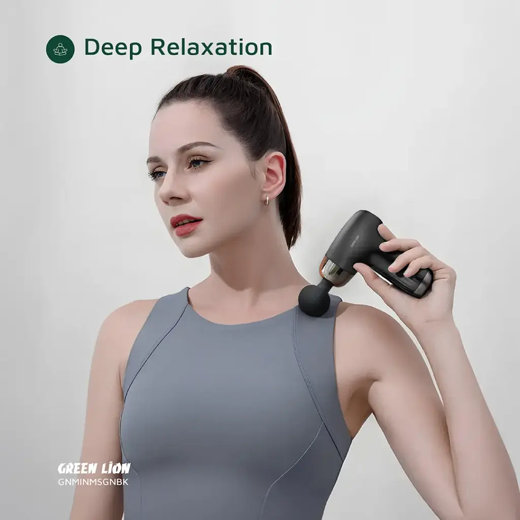 GREEN LION MINI MASSAGE GUN 6 SPEED LEVELS BLACK GNMINMSGNBK - Image 5