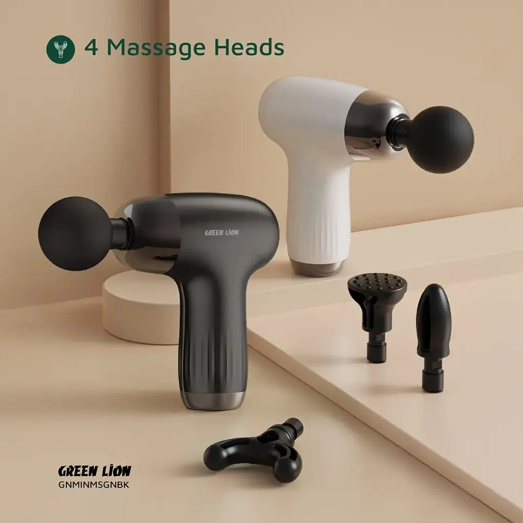 GREEN LION MINI MASSAGE GUN 6 SPEED LEVELS BLACK GNMINMSGNBK - Image 4