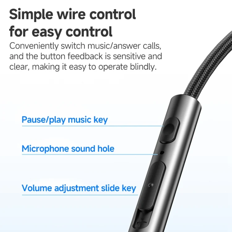 YESIDO ALUMINIUM ALLOY 3.5MM JACK WIRED EARPHONE BLACK YH47 - Image 10