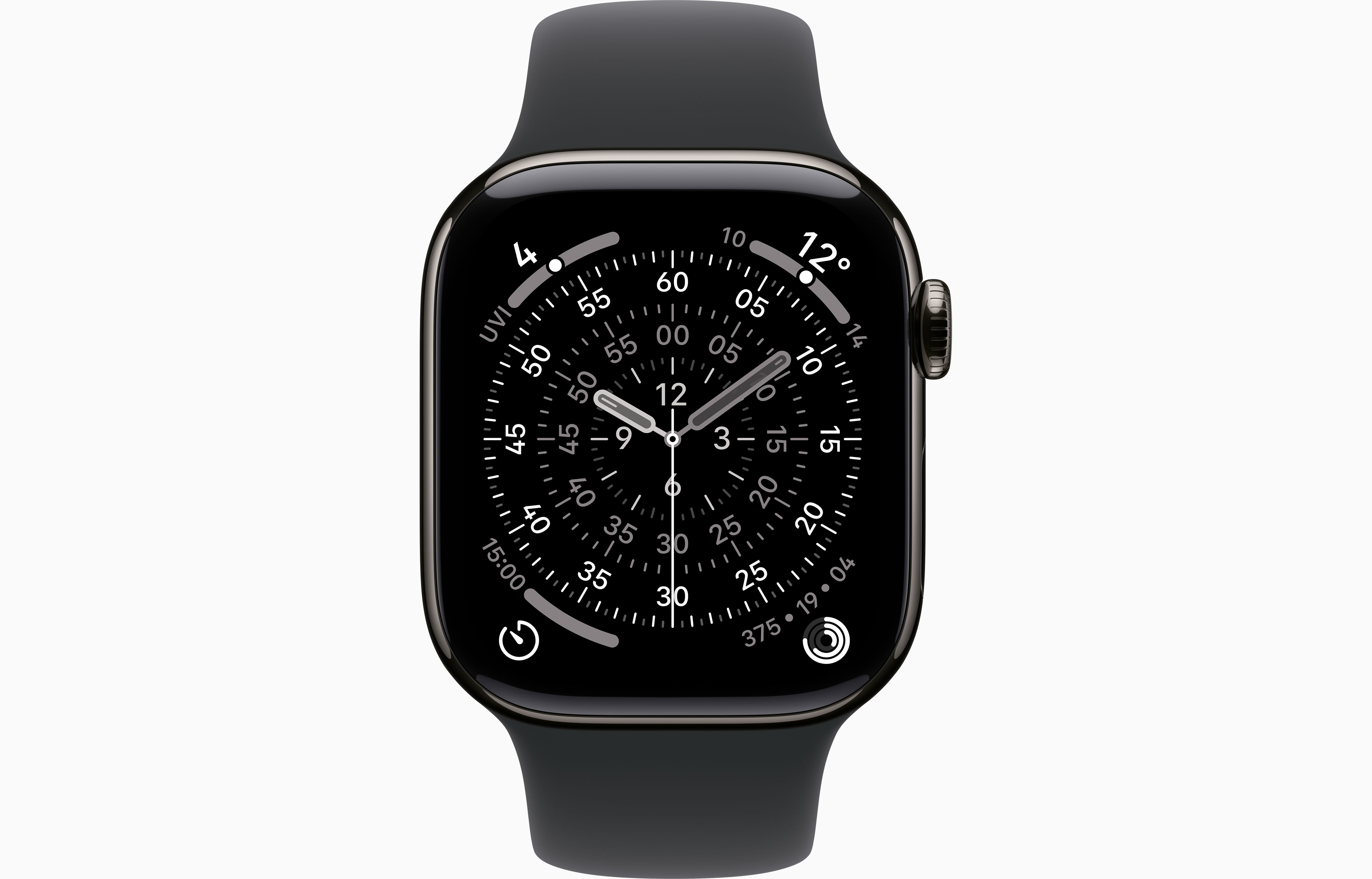APPLE WATCH SERIES 11 GPS + CELLULAR 42MM SLATE TITANIUM CASE WITH BLACK SPORT BAND M/L MF8T4 - Image 3