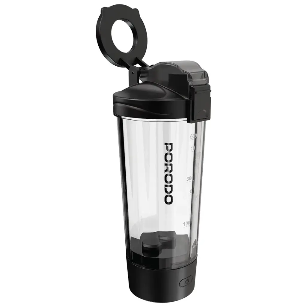 PORODO LIFESTYLE GRIP & MIX PROTEIN SHAKER BOTTLE BLACK PDFFX396FQ - Image 2
