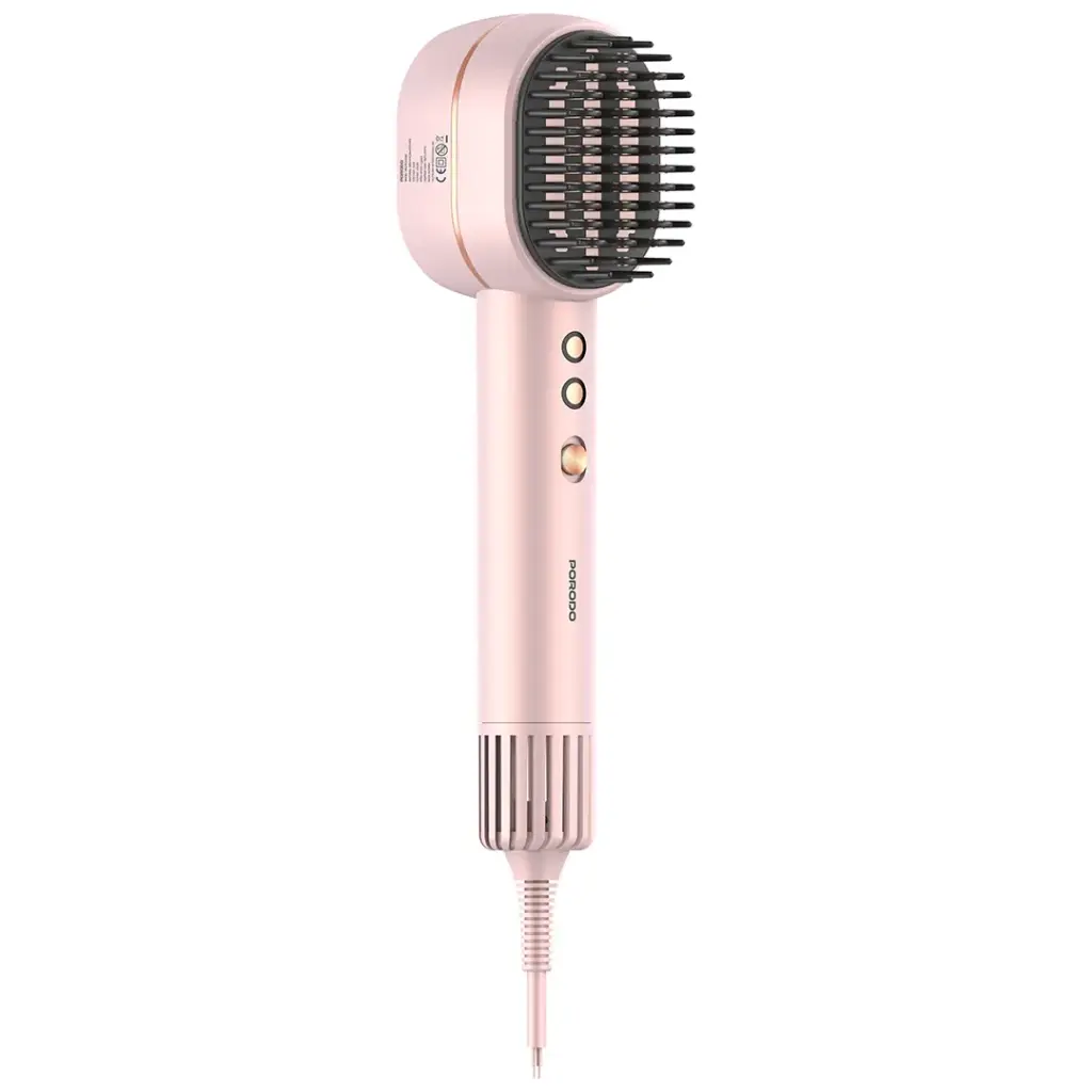 PORODO 2 IN 1 HAIR DRYER AND STRAIGHTENER BRUSH PINK PDLFSTAE581PK - Image 2