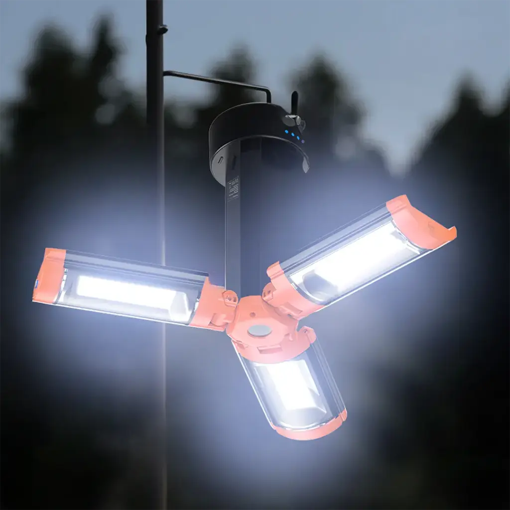 PORODO LIFESTYLE 9000MAH WORK LANTERN FOLDABLE MULTI MODE LED LIGHT ORANGE PDLFSTXQZ10OR - Image 4