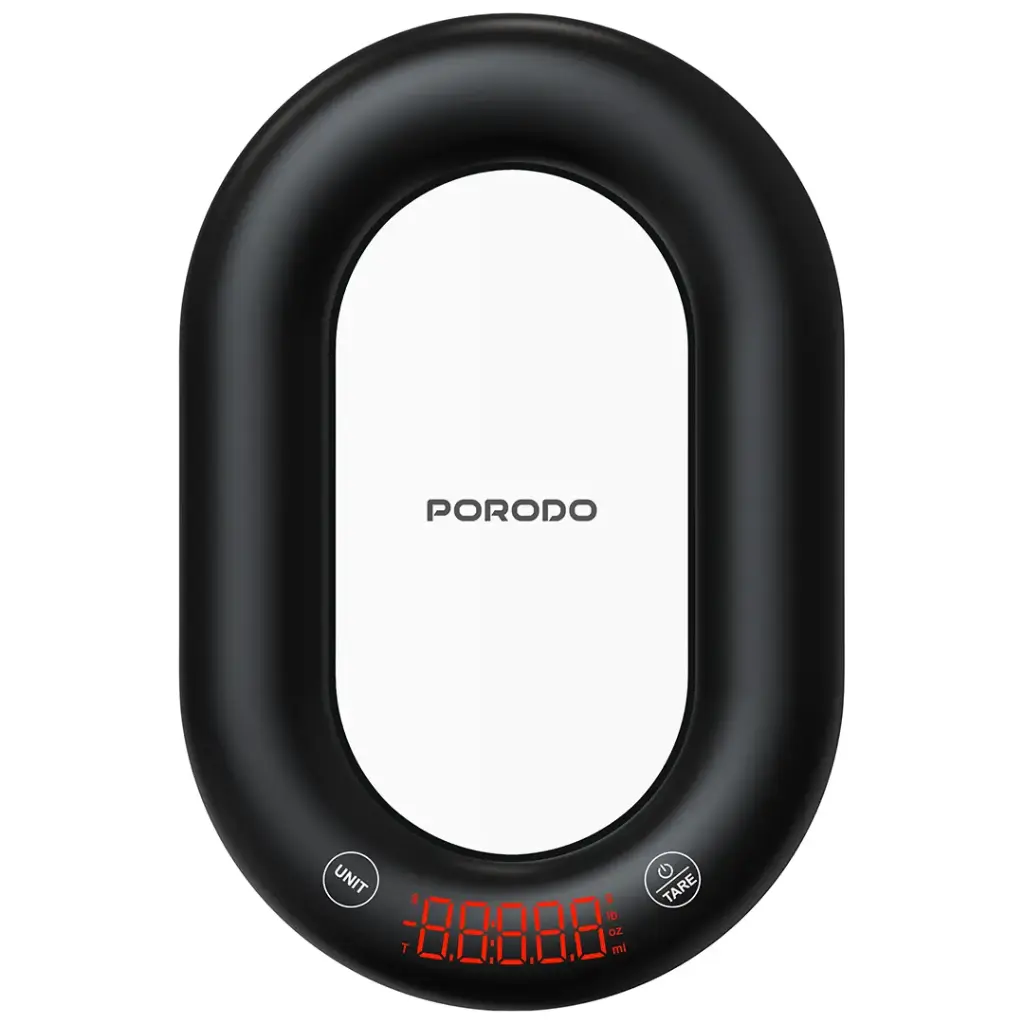 PORODO LIFESTYLE GLASS DESIGN SMART KITCHEN DIGITAL SCALE BLACK PDLFSTCK838BK - Image 3