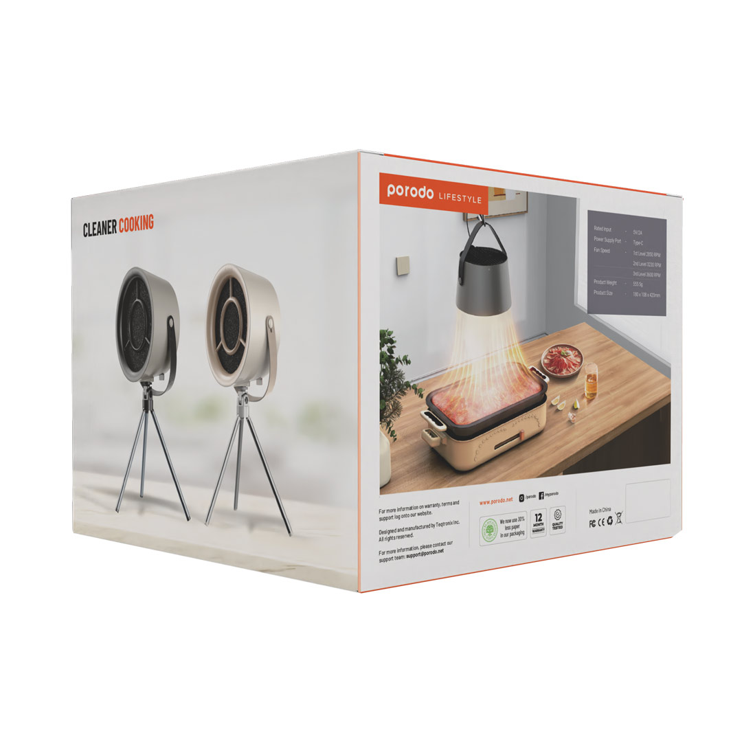 PORODO PORTABLE EXHAUST FAN BEIGE PD-LDMPMSE-BG - Image 3