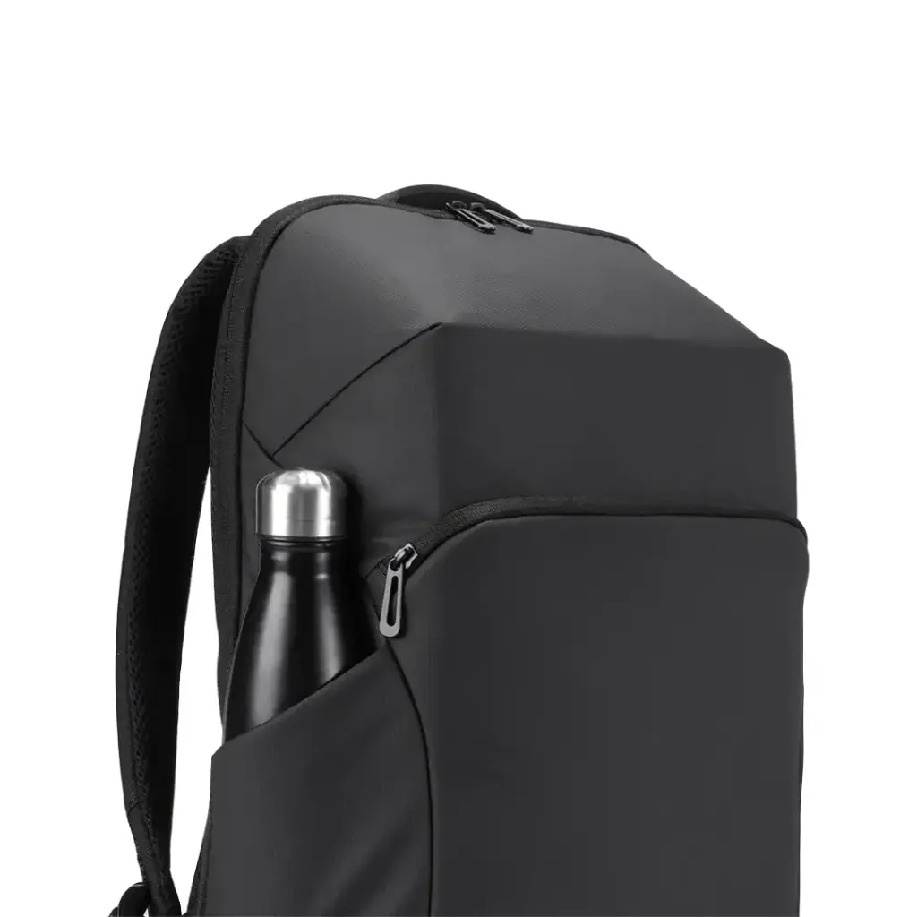 PORODO LIFESTYLE WATER RESISTANT PU BACK PACK WITH TYPE-C CHARGING PORT BLACK PD-LFST122-BK - Image 4
