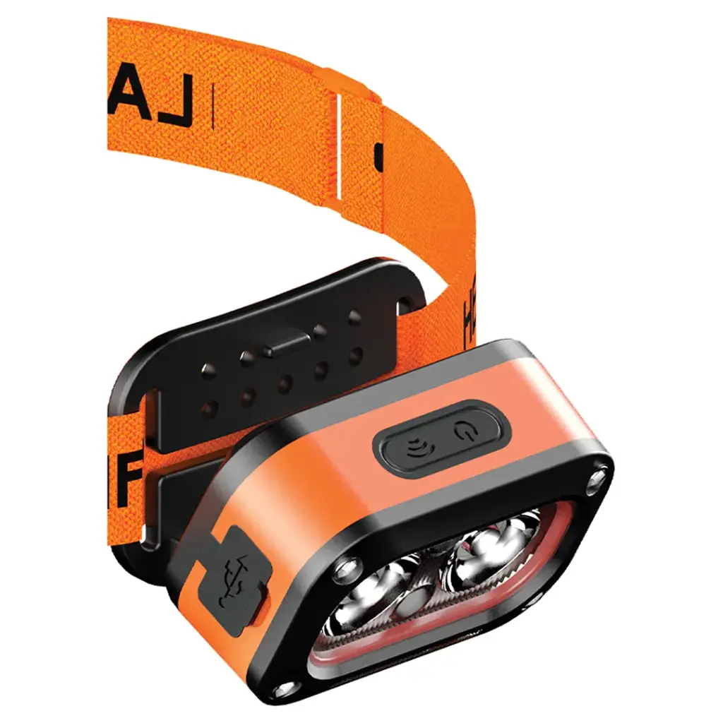 PORODO WAVE SENSOR RECHARGEABLE LED HEADLAMP ORANGE PDHDG08OG - Image 2