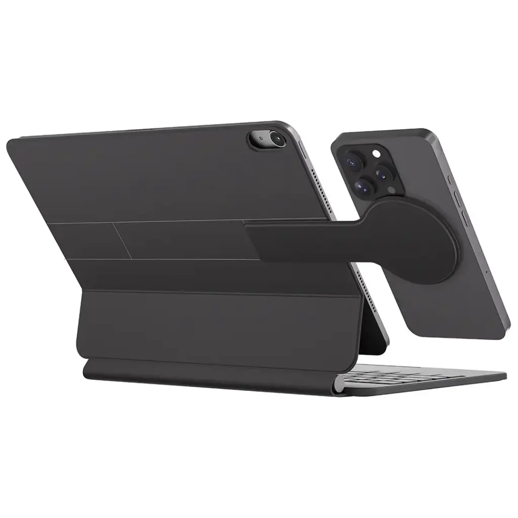 POWEROLOGY DYNABOARD WIRELESS KEYBOARD CASE WITH MAGSAFE PHONE HOLDER FOR IPAD PRO 13 M4 BLACK PWMK13BK - Image 3