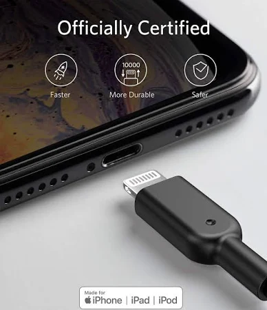 ANKER POWERLINE+ II WITH LIGHTNING CONNECTOR 3FT BLACK C89 A8432H12 - Image 2