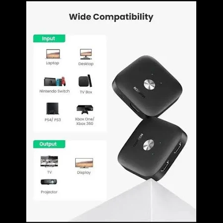 UGREEN HDMI SWITCHER 2 IN 1 OUT 4KX2K@60HZ 80126 - Image 5