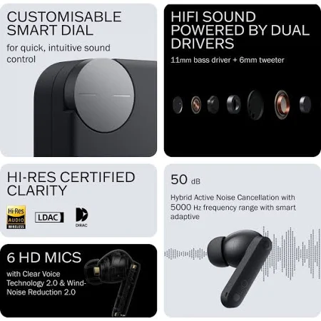 NOTHING CMF BUDS 2 WIRELESS EARBUDS DARK GREY B179 - Image 2