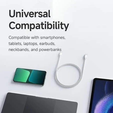 MI XIAOMI 6A BRAIDED USB-C TO UCSB-C CABLE 2M WHITE K36350 - Image 9