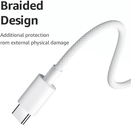 MI XIAOMI 6A BRAIDED USB-C TO UCSB-C CABLE 2M WHITE K36350 - Image 6