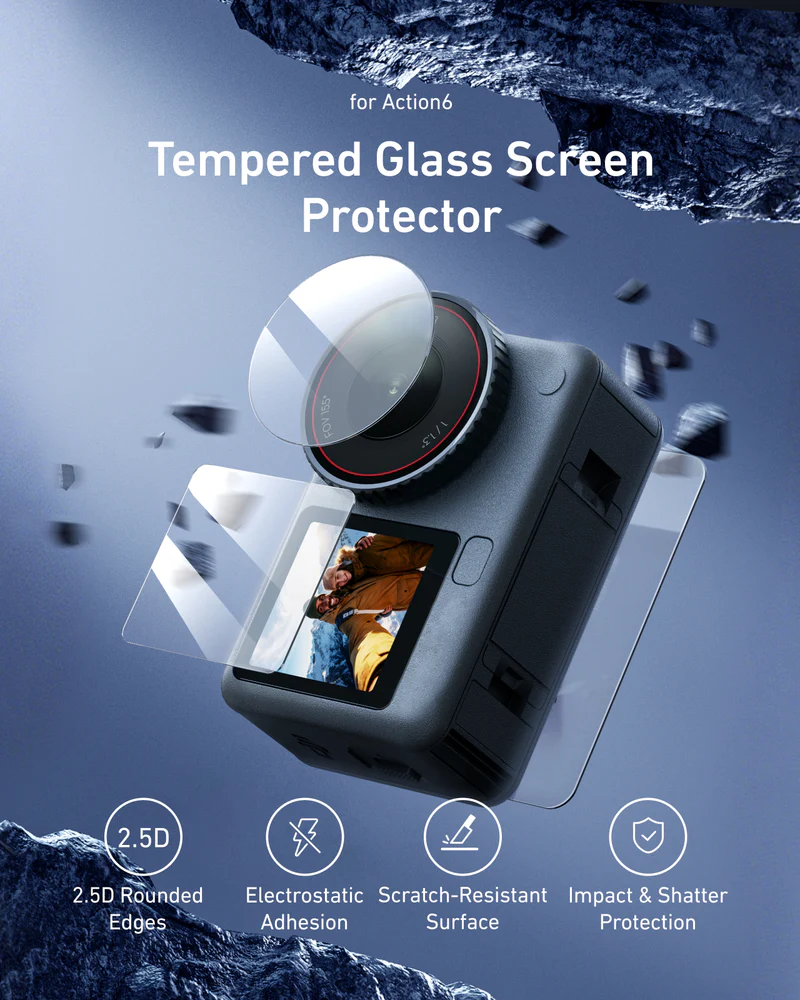 TELESIN ACTION 6 CAMERA SCREEN PROTECTOR S6-FLM-26 - Image 7