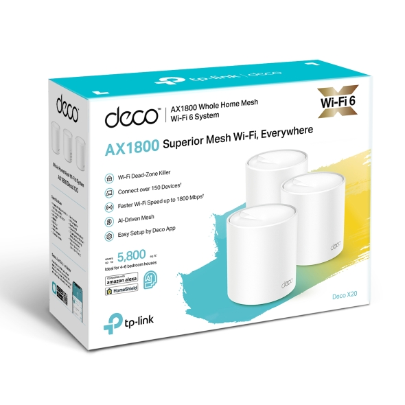 TP-LINK DECO AX1800 WHOLE HOME MESH WIFI 6 ROUTER DECO X20 1 PACK - Image 6