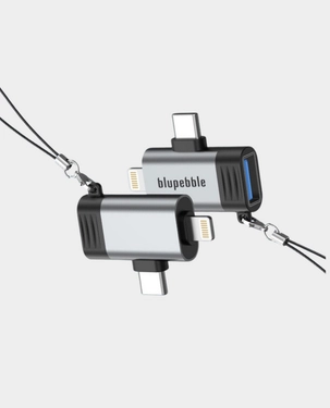 BLUPEBBLE 3 IN 1 USB A TO USB C & LIGHTNING ADAPTER GRAY BP-OTGA2CNL-GY - Image 2