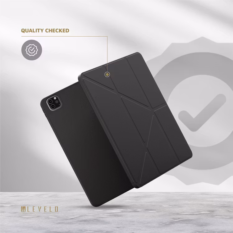 LEVELO ELEGANTE IPAD PRO 11 HYBRID LEATHER MAGNETIC CASE BLACK LVLELGP12BK - Image 3