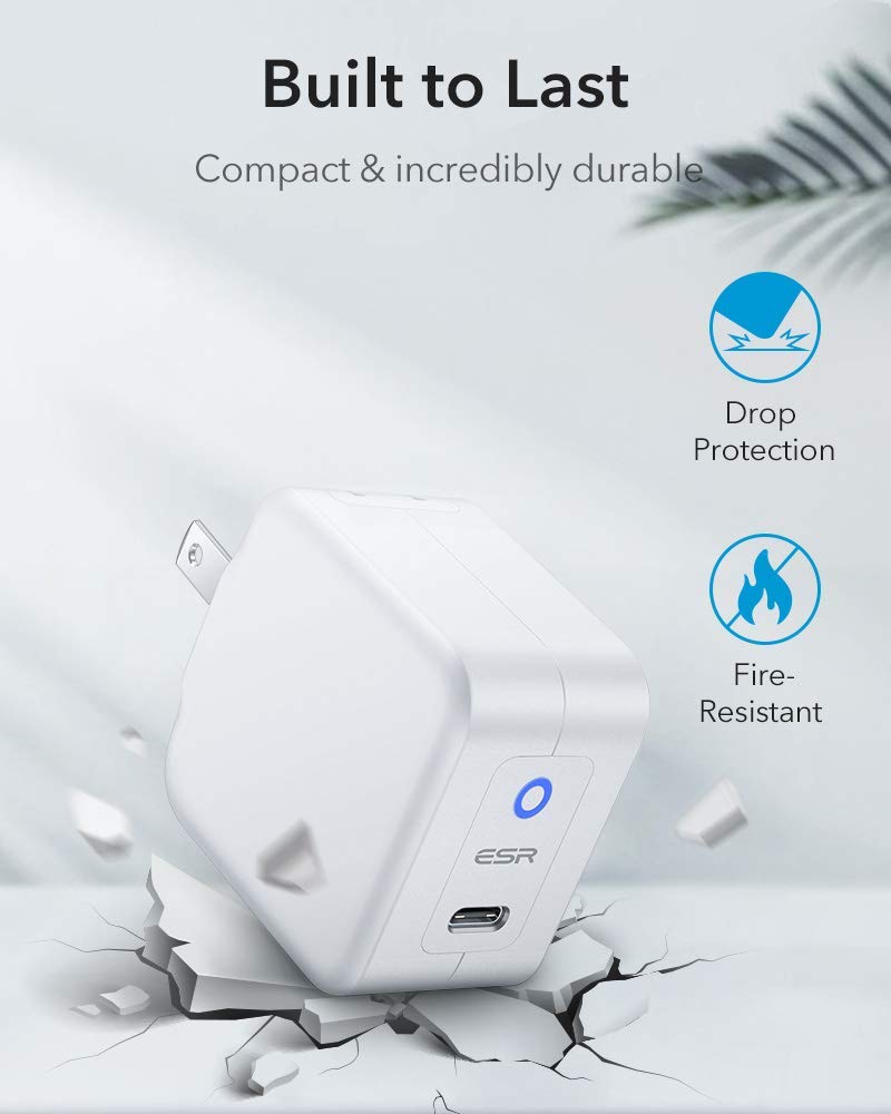 ESR 20W MINI PD CHARGER WITH TYPE C CABLE WHITE - Image 9