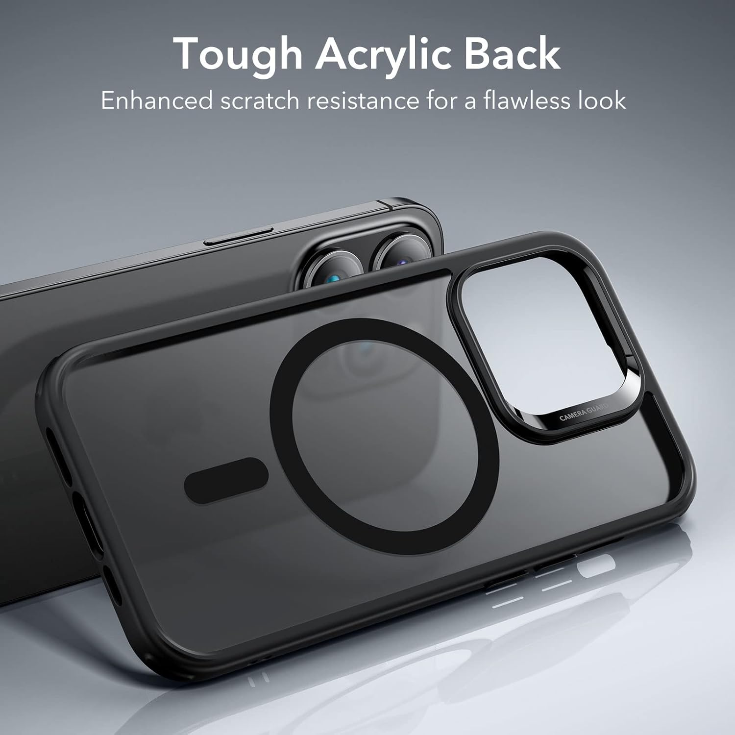 ESR IPHONE 14 PRO AIR ARMOR HALO LOCK PROTECTION MAGNETIC CASE FROSTED BLACK - Image 6