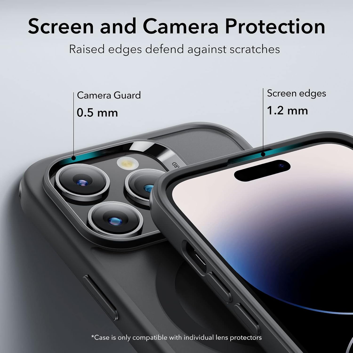 ESR IPHONE 14 PRO AIR ARMOR HALO LOCK PROTECTION MAGNETIC CASE FROSTED BLACK - Image 7