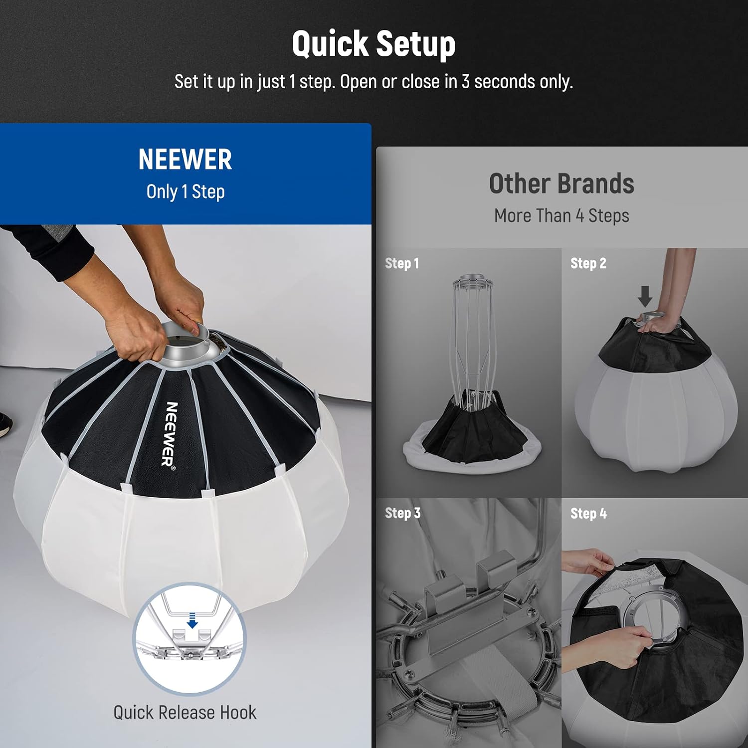 NEEWER LANTERN SOFT LIGHT BOX 90CM NS90L - Image 2
