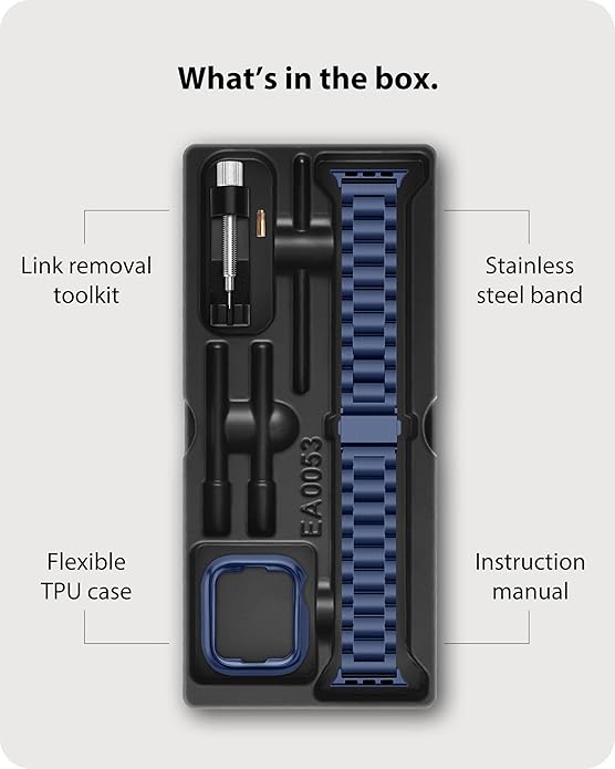 APPLE WATCH STAINLESS STEEL BAND 44/45/49MM BLUE - Image 7