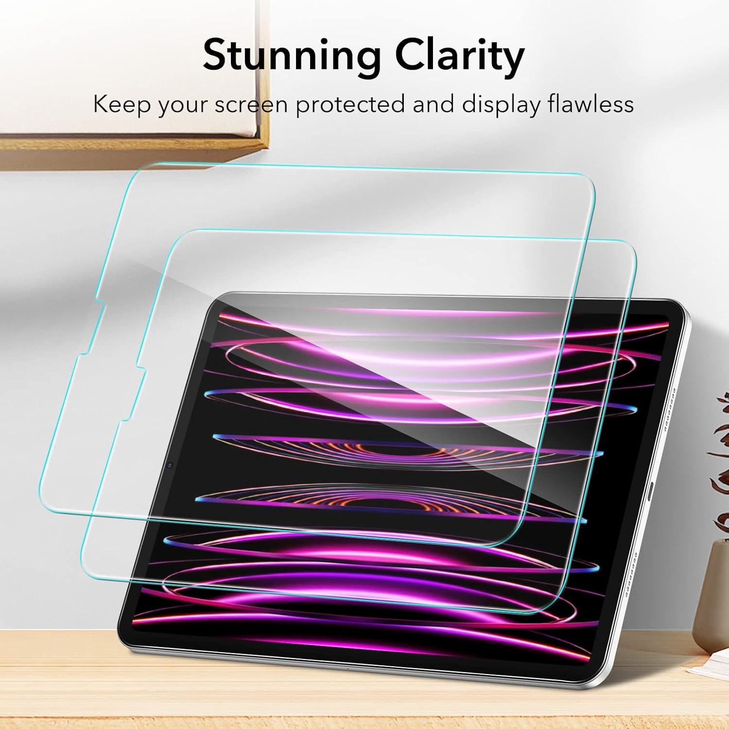ESR IPAD PRO 12.9 INCH 3X GLASS SCREEN PROTECTOR CLEAR - Image 8