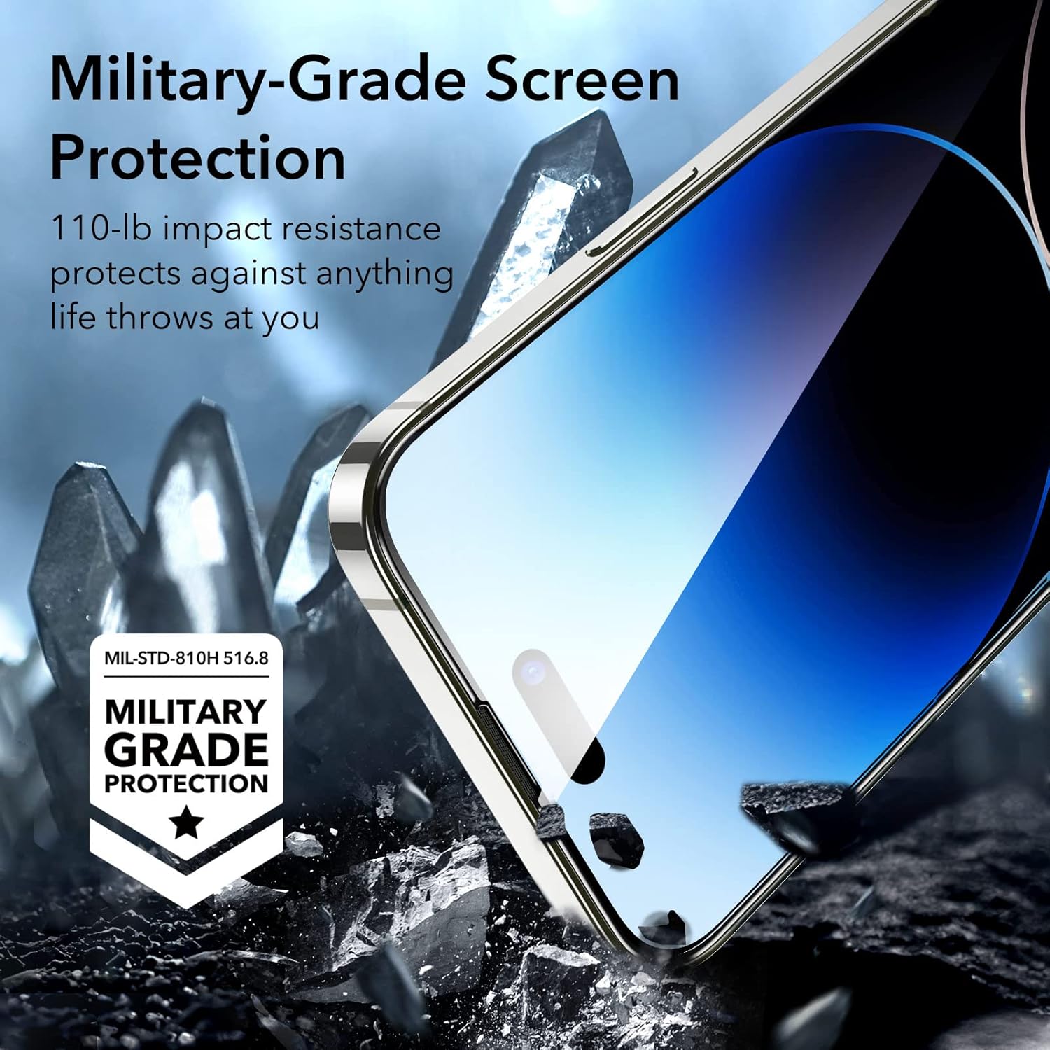 ESR IPHONE 14 PRO GLASS SCREEN PROTECTOR PRIVACY (2 PACK) - Image 3