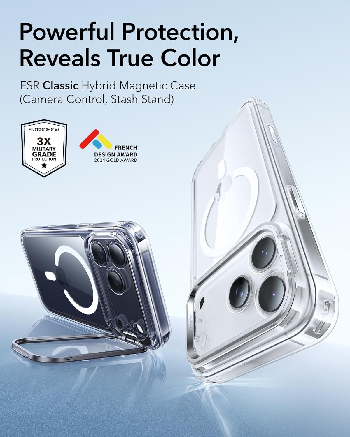 ESR CLASSIC HYBRID MAGNETIC CASE CAM CONTROL COMPATIBLE WITH IPHONE 17 PRO MAX CLEAR - Image 11