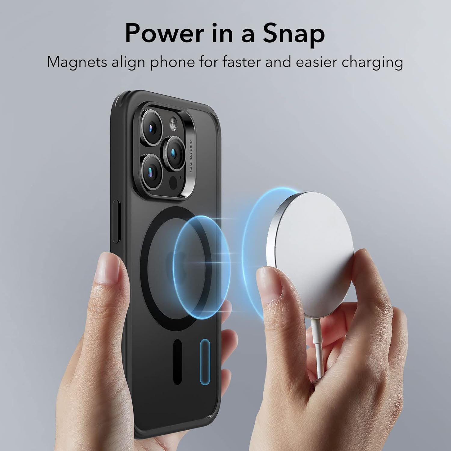 ESR IPHONE 14 PRO AIR ARMOR HALO LOCK PROTECTION MAGNETIC CASE FROSTED BLACK - Image 3