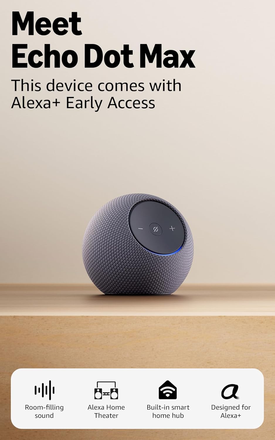 AMAZON ECHO DOT MAX SPEAKER WITH ALEXA GRAPHITE MA49CA - Image 2